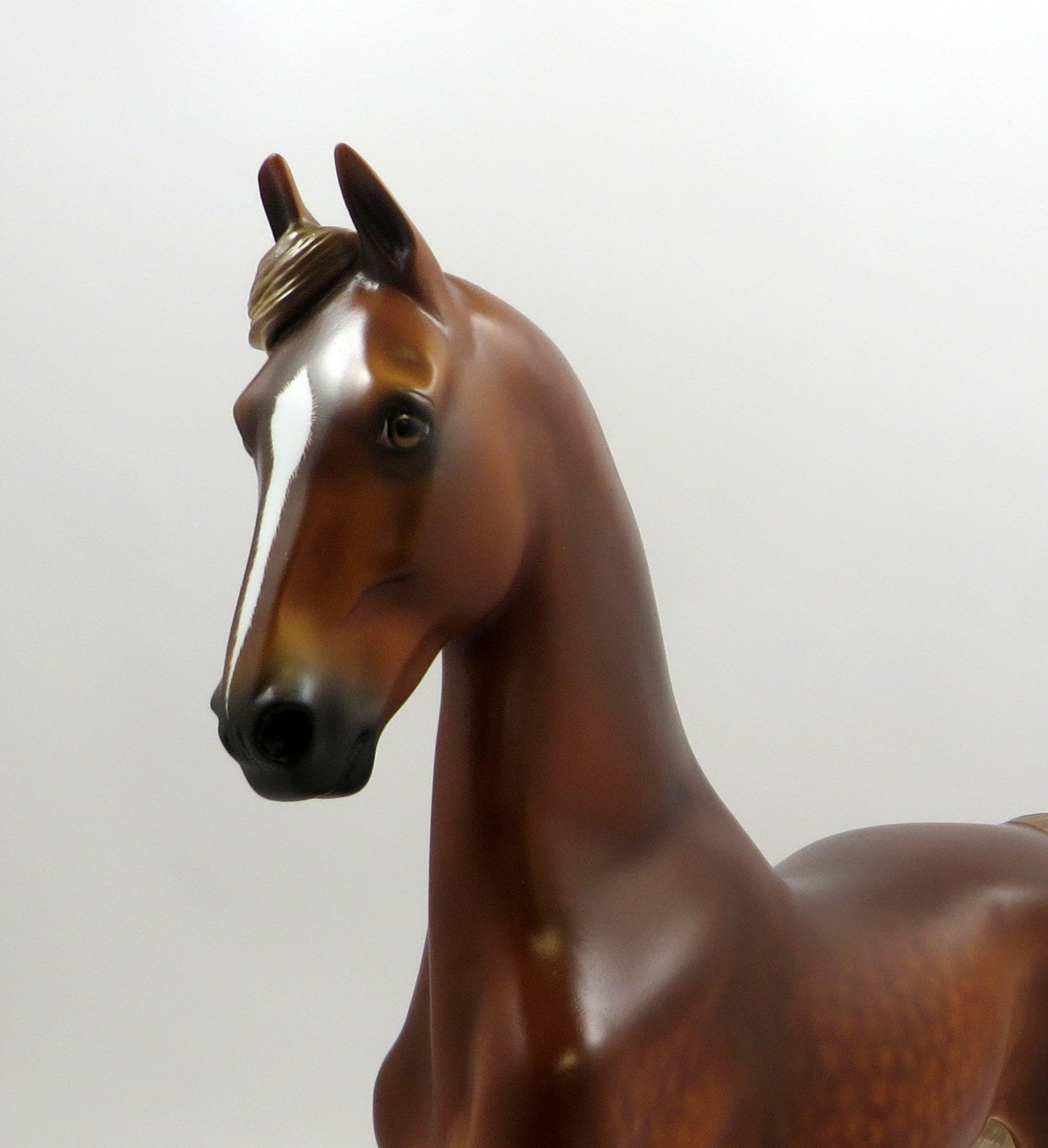 SENTIMENTAL JOURNEY -OOAK DAPPLE CHESTNUT SADDLEBRED MODEL HORSE 5/29/19