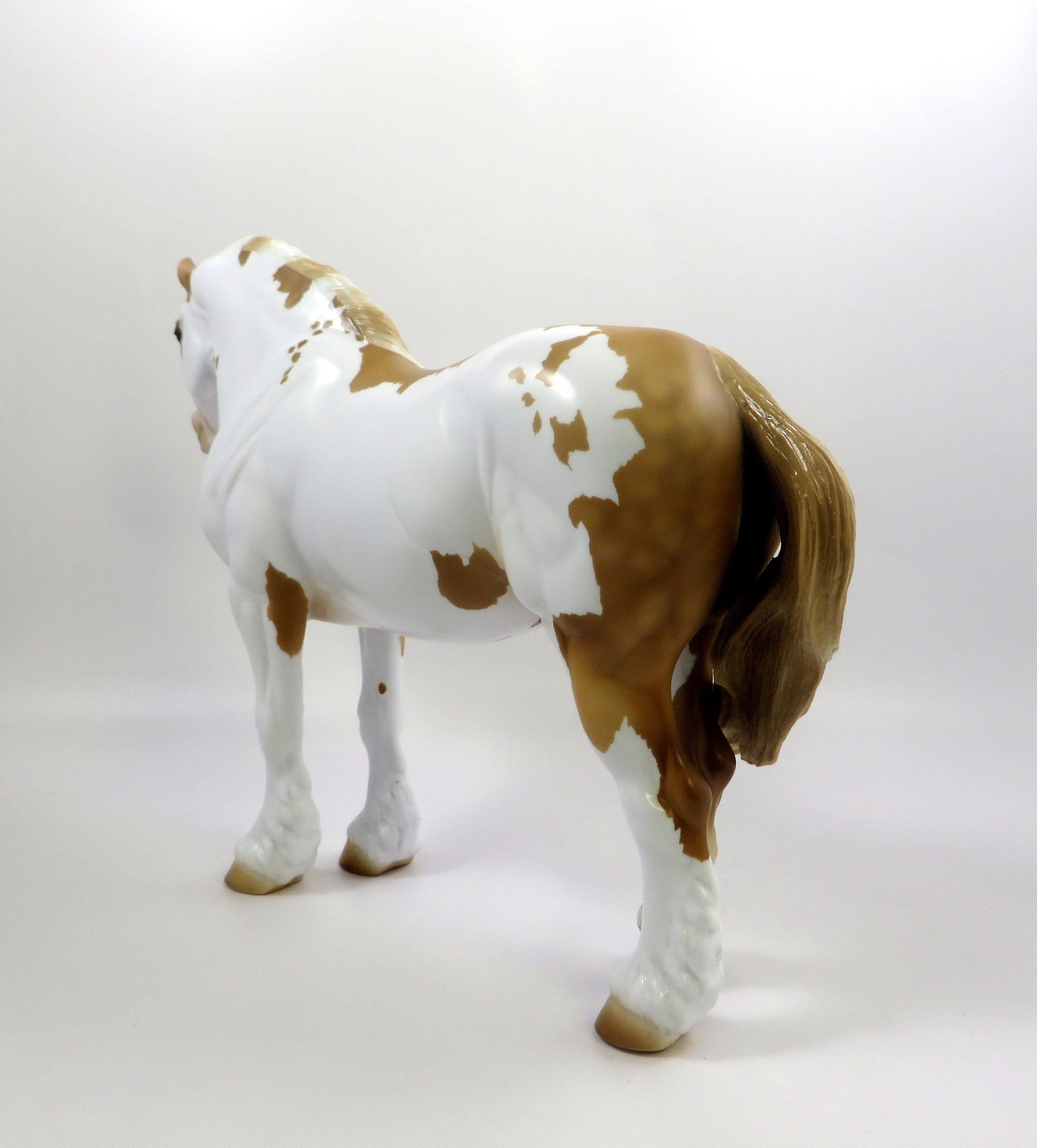 AURELIA-OOAK PALOMINO PINTO HEAVY DRAFTER MODEL HORSE 6-7-19