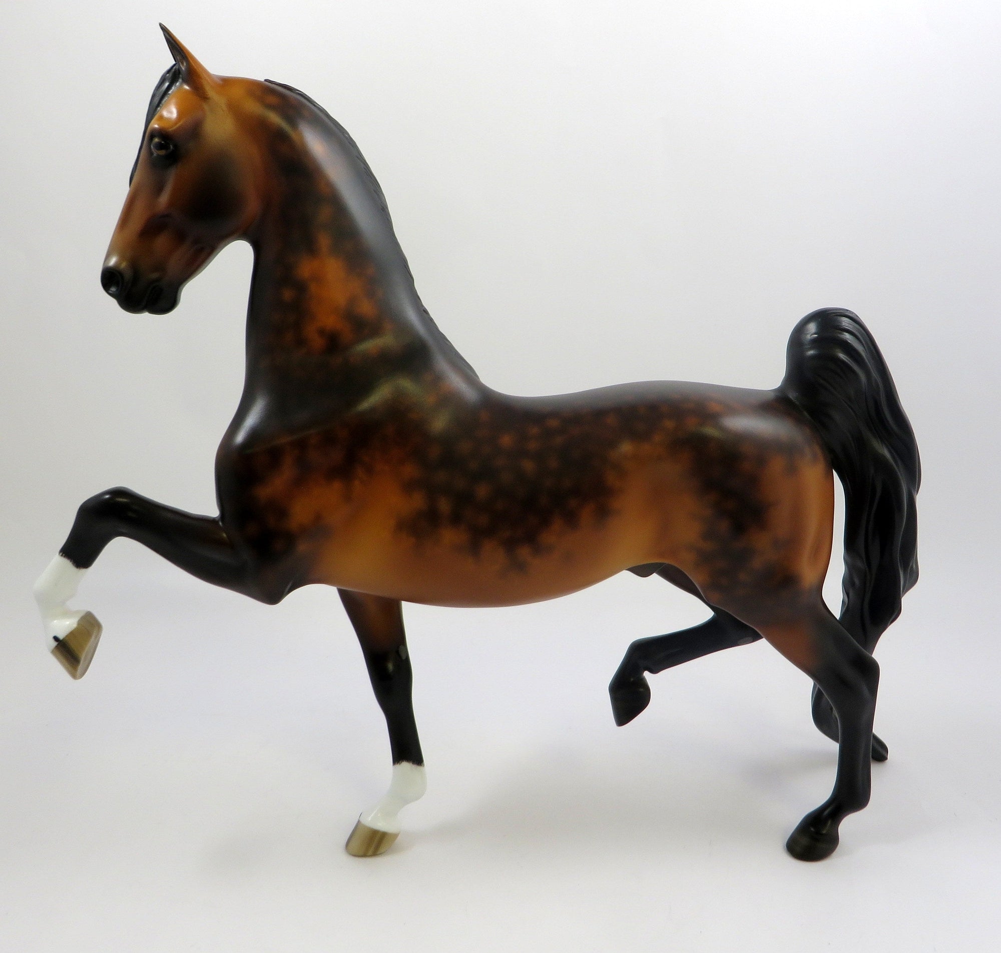 JULES -OOAK DAPPLE BAY SADDLEBRED MODEL HORSE BY SHERYL LEISURE 6/7/19