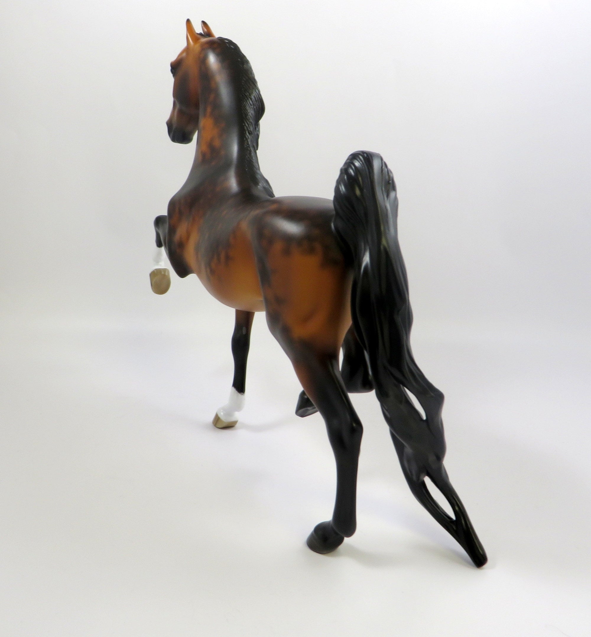 JULES -OOAK DAPPLE BAY SADDLEBRED MODEL HORSE BY SHERYL LEISURE 6/7/19