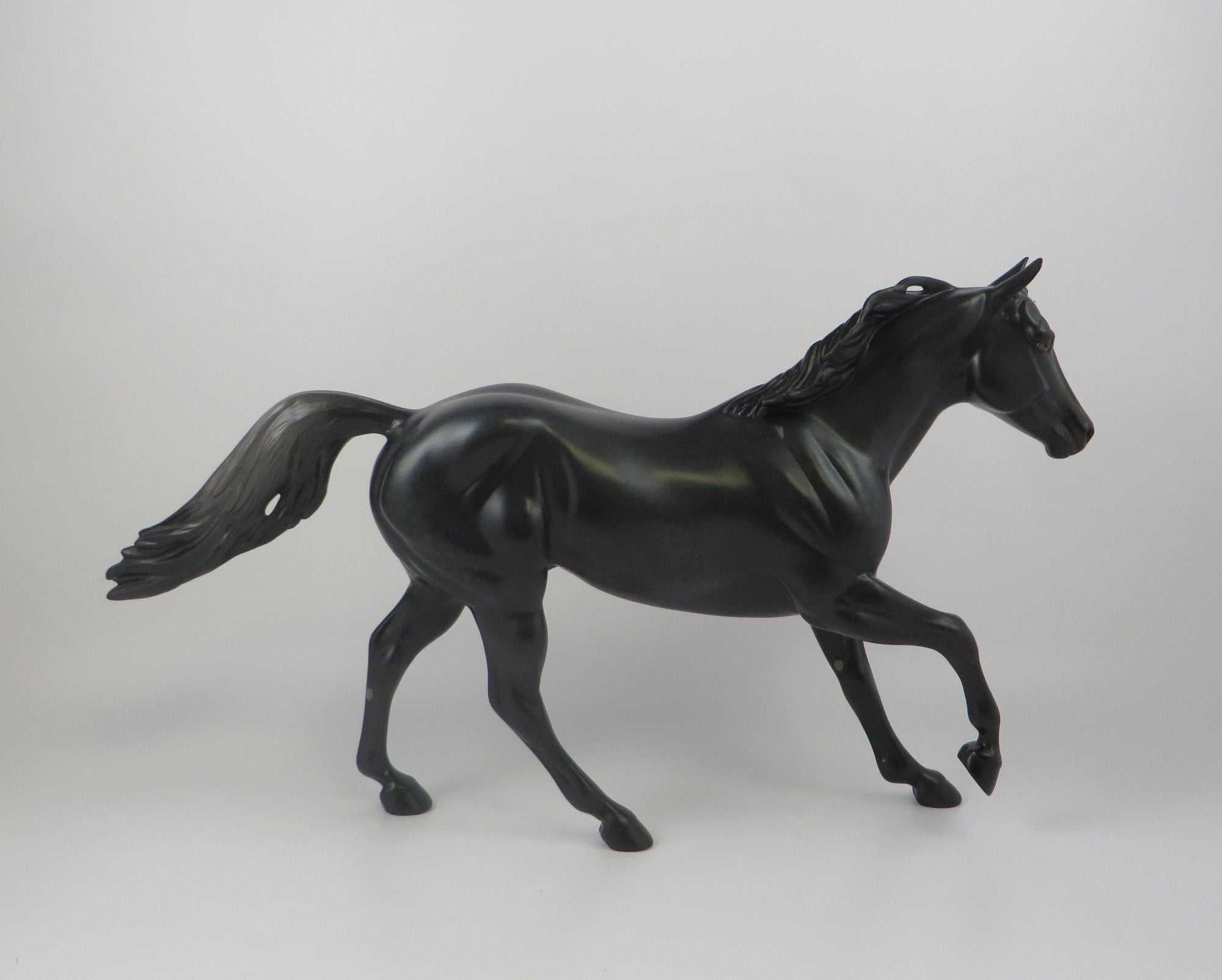 BLACK TIDE-OOAK DAPPLE BLACK FOUNDTAION QUARTER MODEL HORSE 7/18/19
