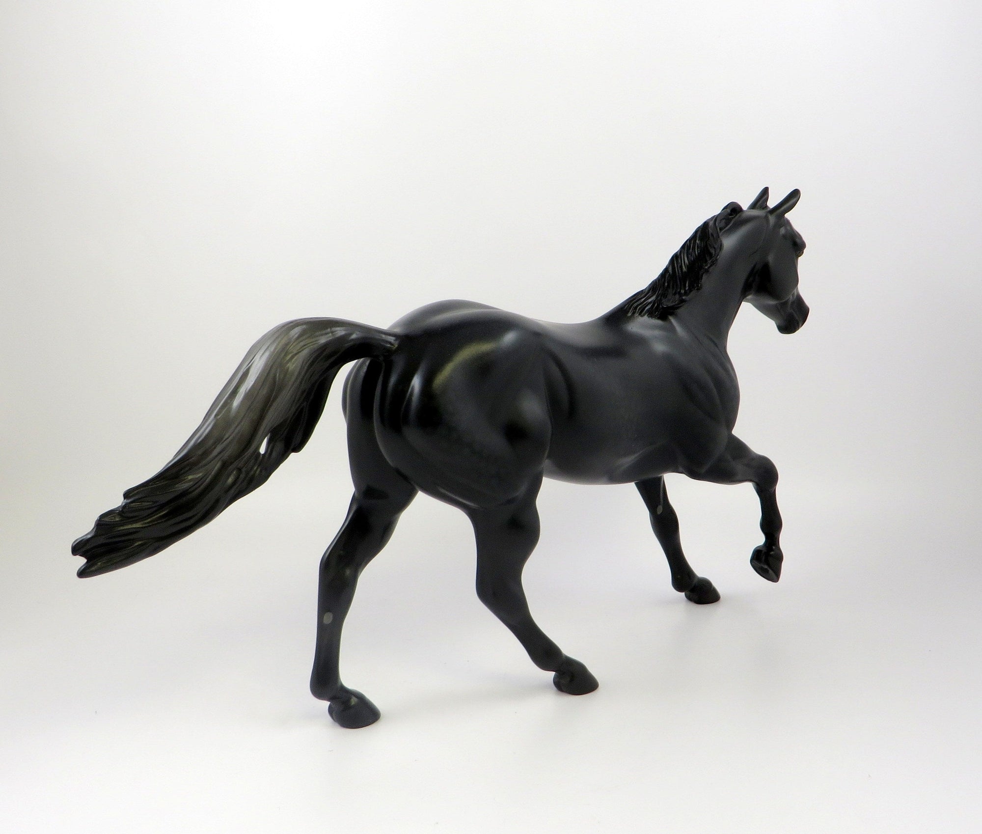 BLACK TIDE-OOAK DAPPLE BLACK FOUNDTAION QUARTER MODEL HORSE 7/18/19