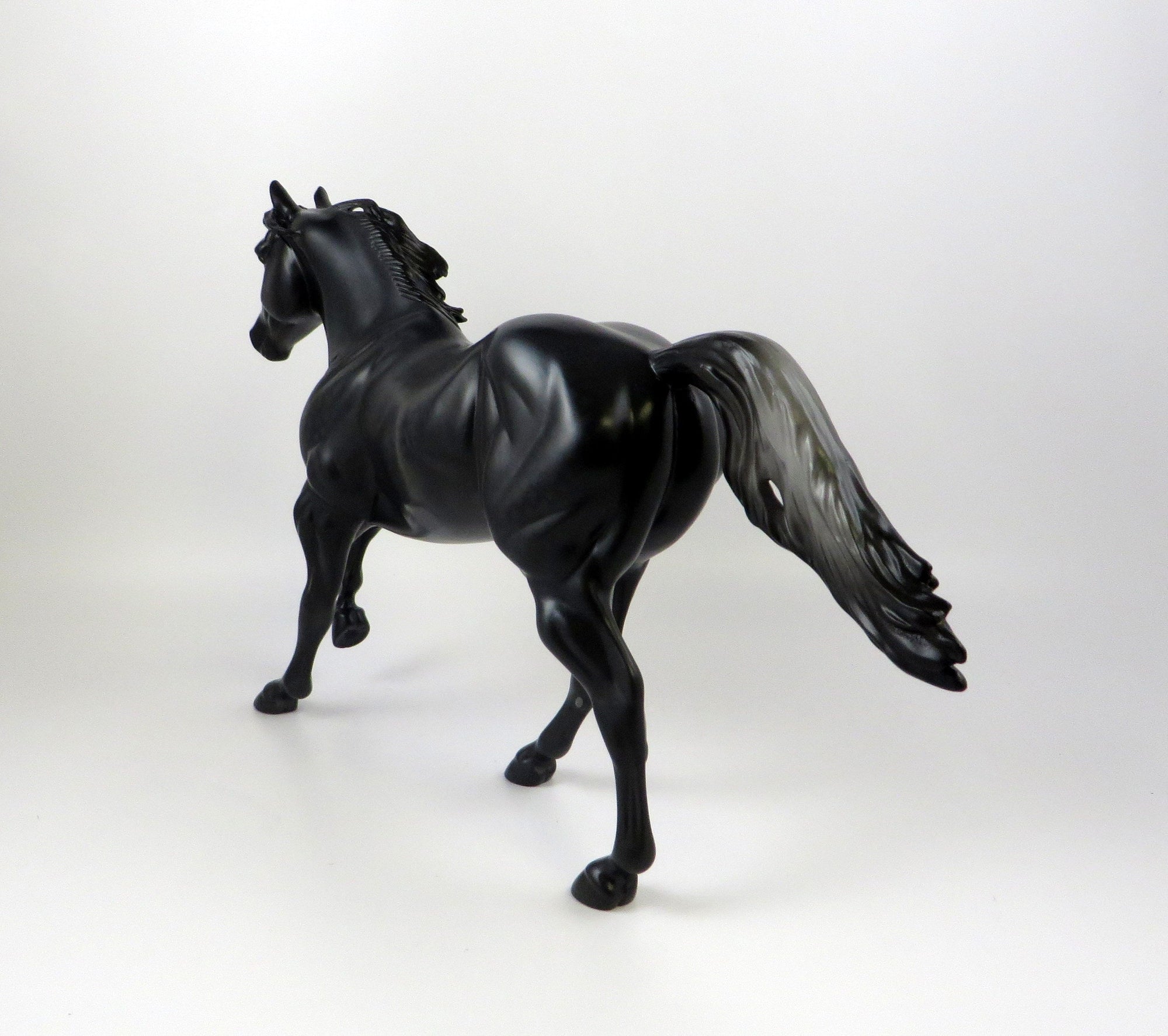 BLACK TIDE-OOAK DAPPLE BLACK FOUNDTAION QUARTER MODEL HORSE 7/18/19