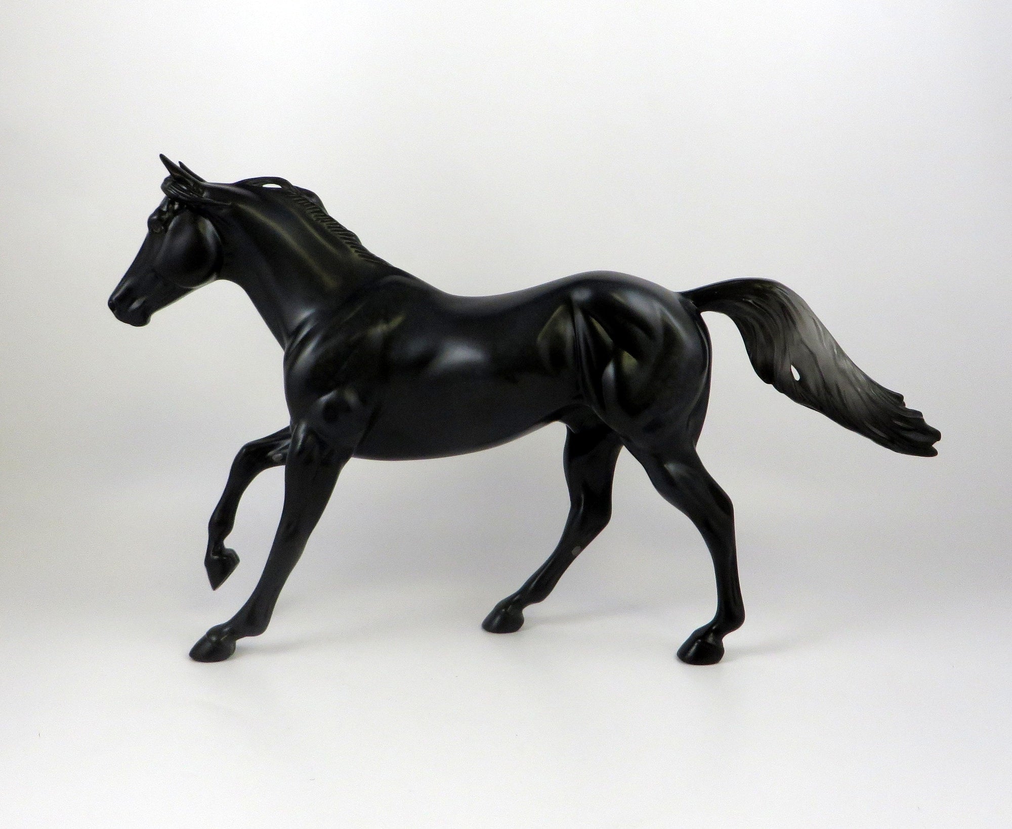 BLACK TIDE-OOAK DAPPLE BLACK FOUNDTAION QUARTER MODEL HORSE 7/18/19