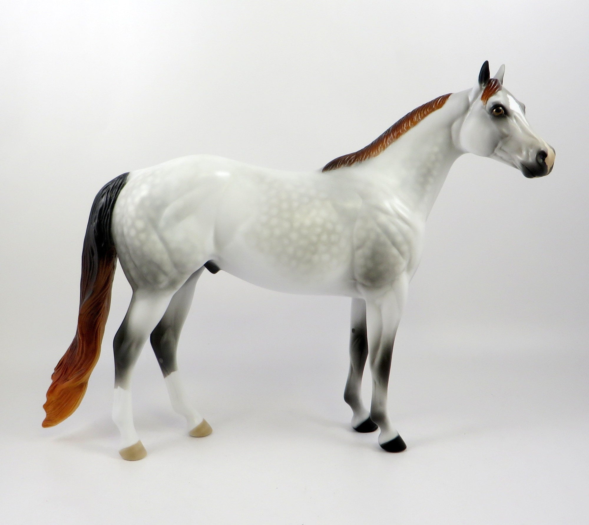 DESTINE TO BE-OOAK MULBERRY GREY ISH MODEL HORSE 7/23/19