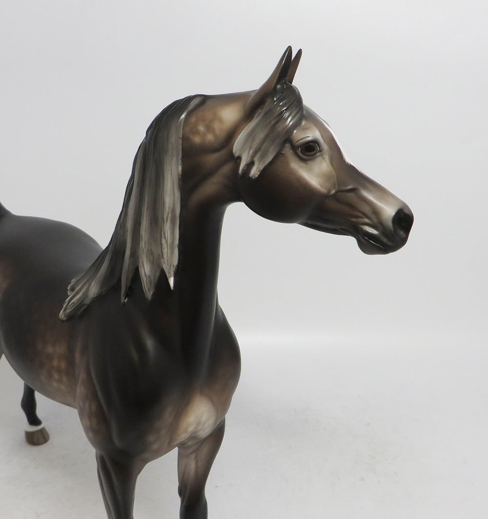 ANGEL WINGS - OOAK BAY GOING GREY DAPPLED ARABIAN BY SHERYL LEISURE