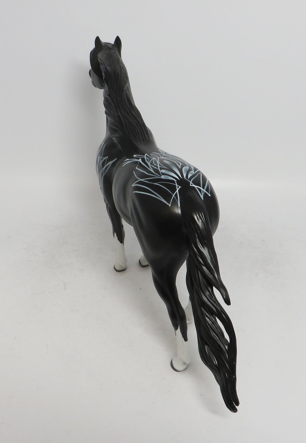 BLACK BLAZE- OOAK DECORATOR TRIBE MUSTANG MODEL HORSE