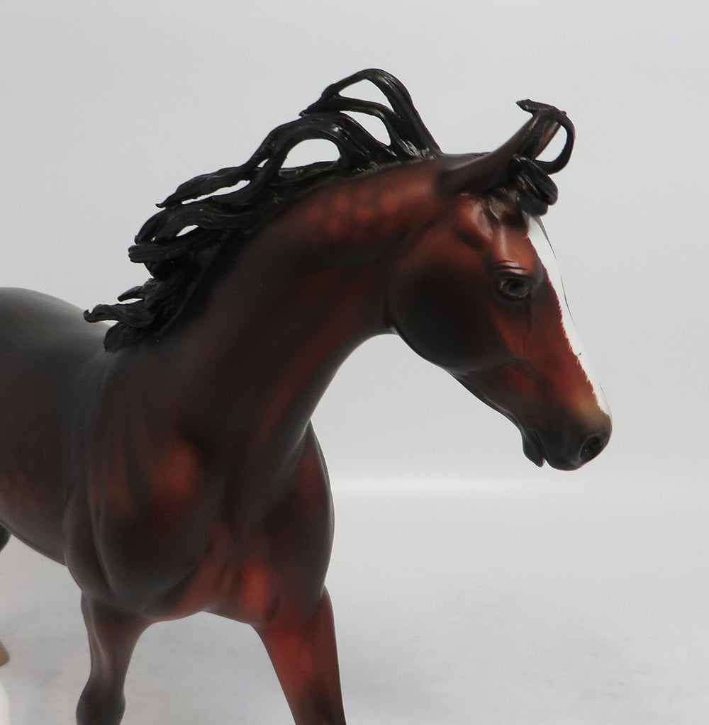 BLINKY-OOAK DAPPLE BAY PONY BY SHERYL LEISURE SHCF 2018
