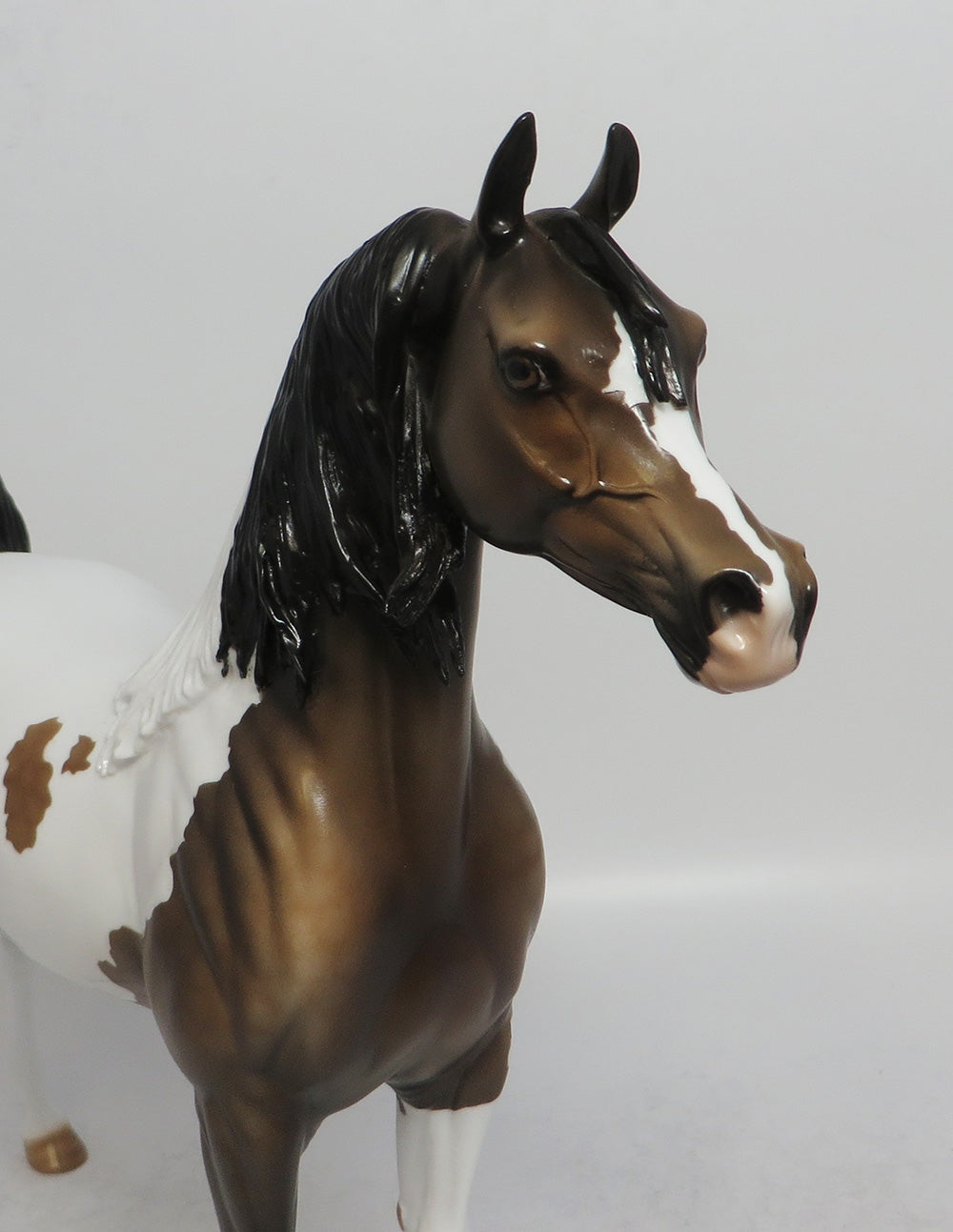 CALUMET-OOAK BUCKSKIN PINTO ARABIAN MODEL HORSE 5/18/18