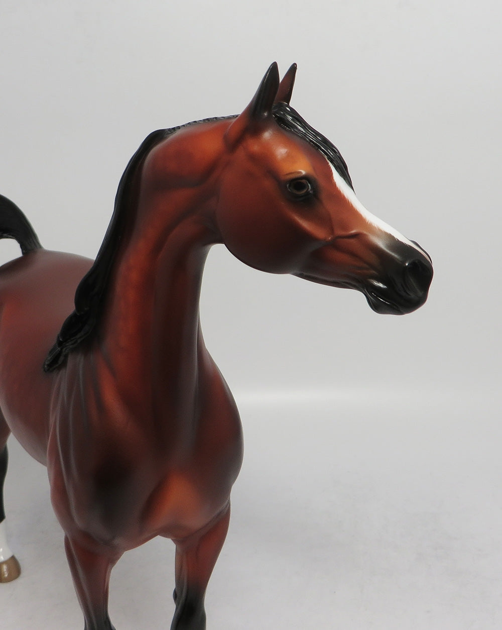 BLACK CHERRY-OOAK DAPPLE RED BAY ARABIAN MODEL HORSE BY SHERYL LEISURE 5/25/18