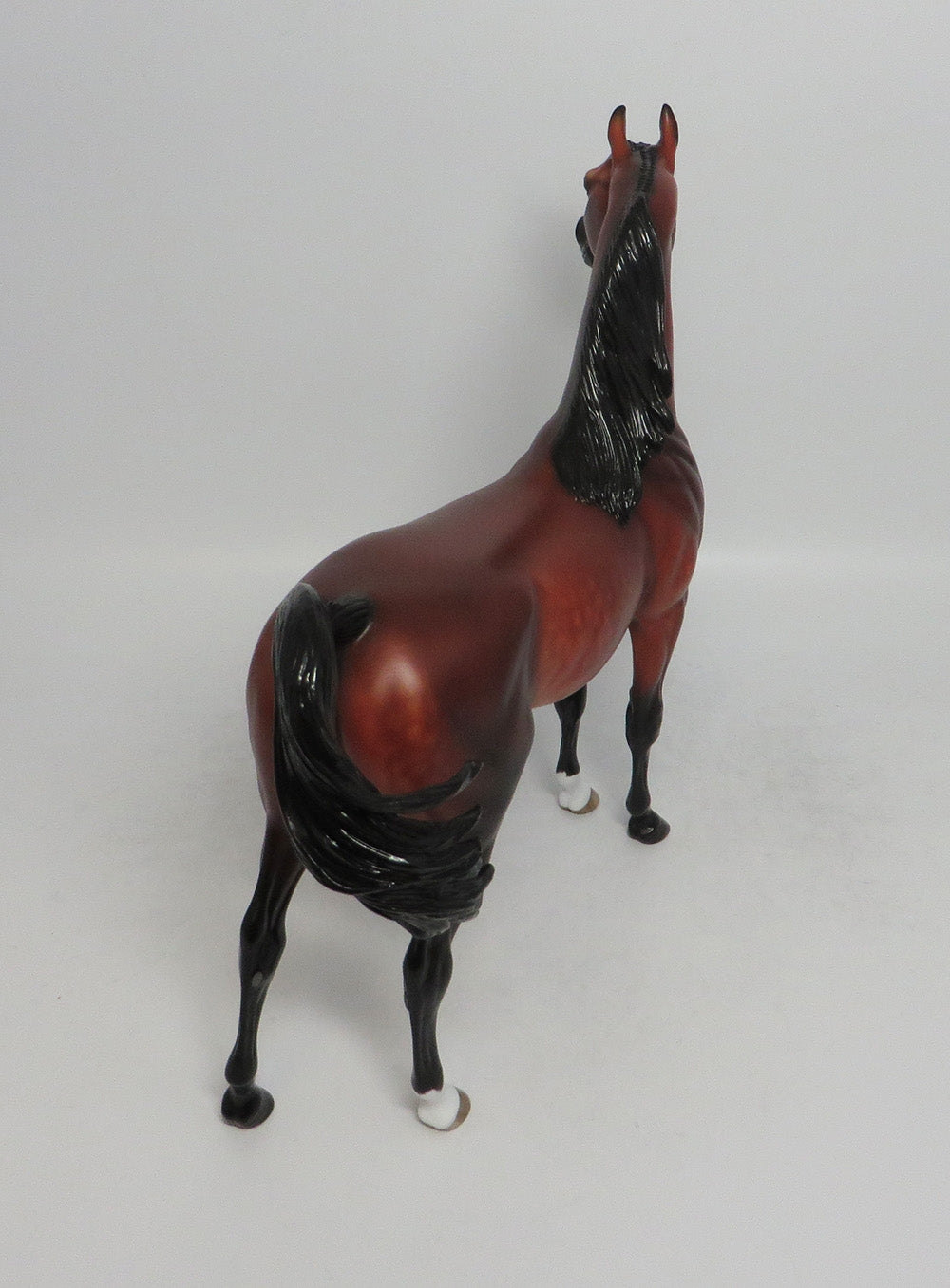 BLACK CHERRY-OOAK DAPPLE RED BAY ARABIAN MODEL HORSE BY SHERYL LEISURE 5/25/18