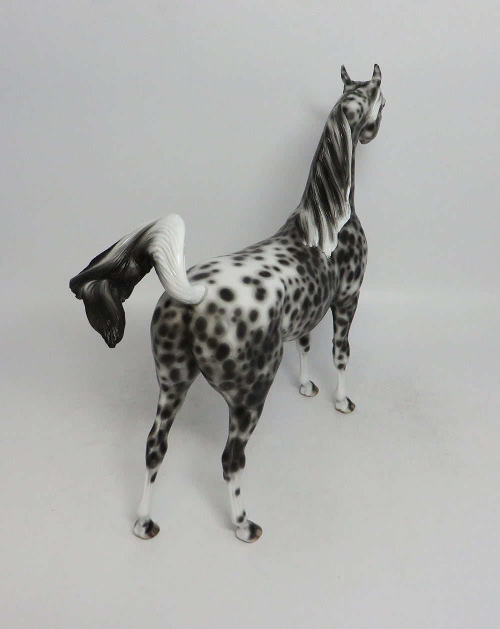 BLACK WALNUT-OOAK LEOPARD ARABIAN MODEL HORSE BY SHERYL LEISURE 5/25/18