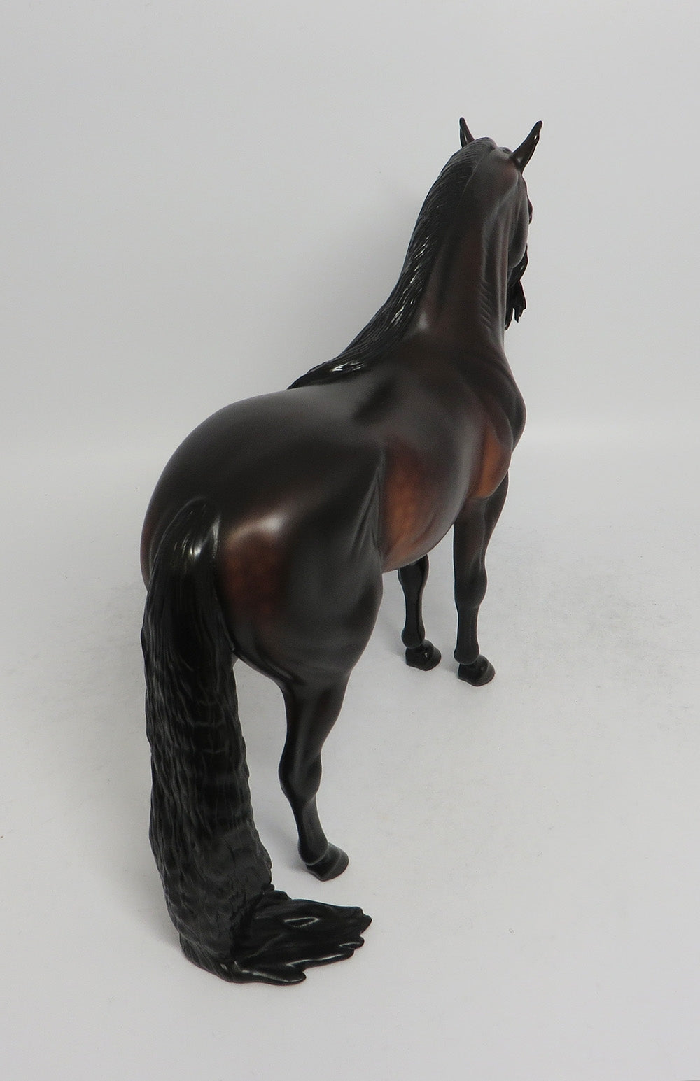 RUM RAISIN-OOAK-DAPPLE BAY ANDALUSIAN MODEL HORSE BY SHERYL LEISURE 5/25/18