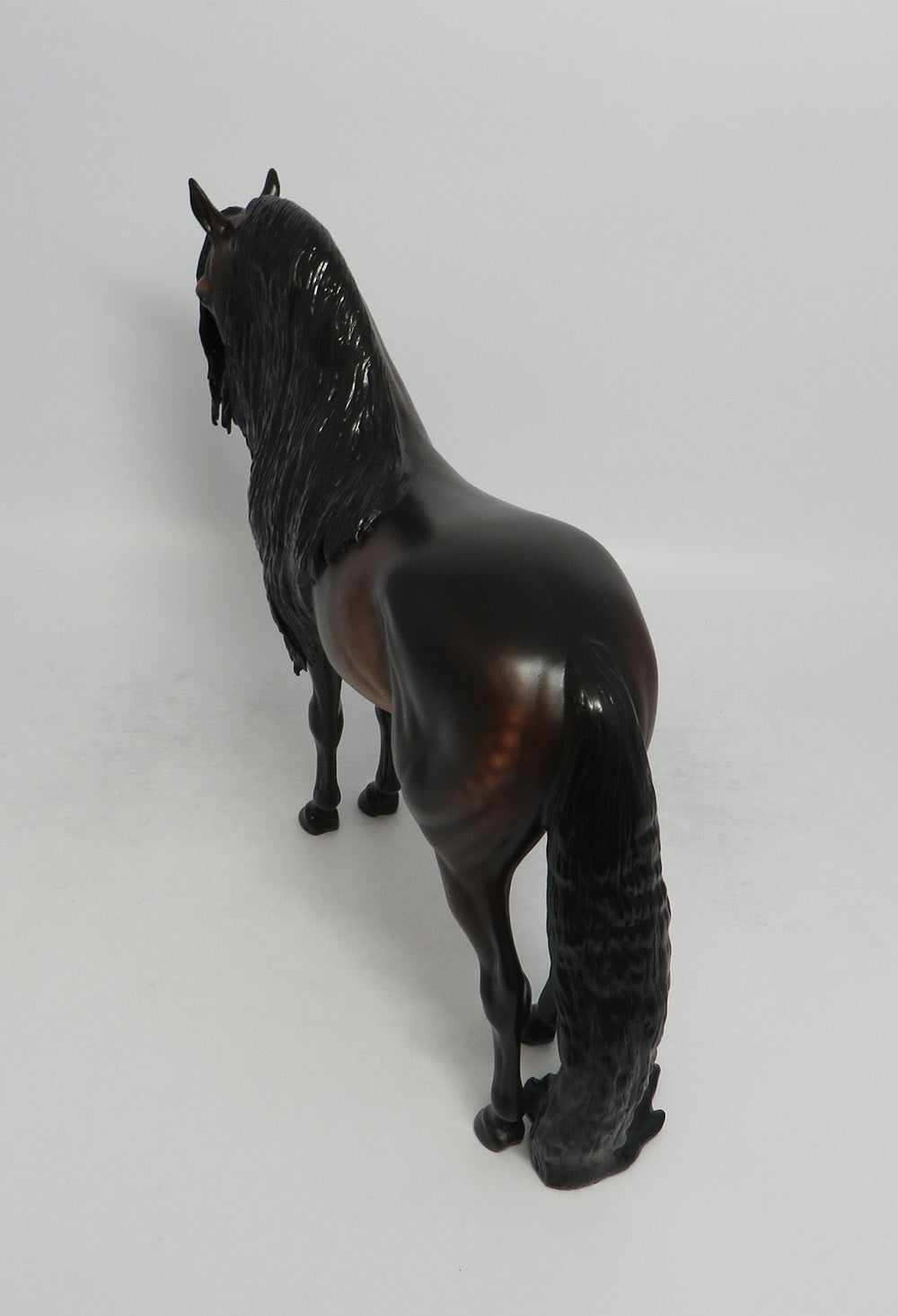 RUM RAISIN-OOAK-DAPPLE BAY ANDALUSIAN MODEL HORSE BY SHERYL LEISURE 5/25/18