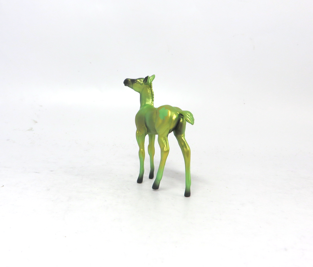 CHARM --- OOAK FOAL CHIP ST. PATRICKS DAY DECORATOR BY MISSY FOX 2-25-19