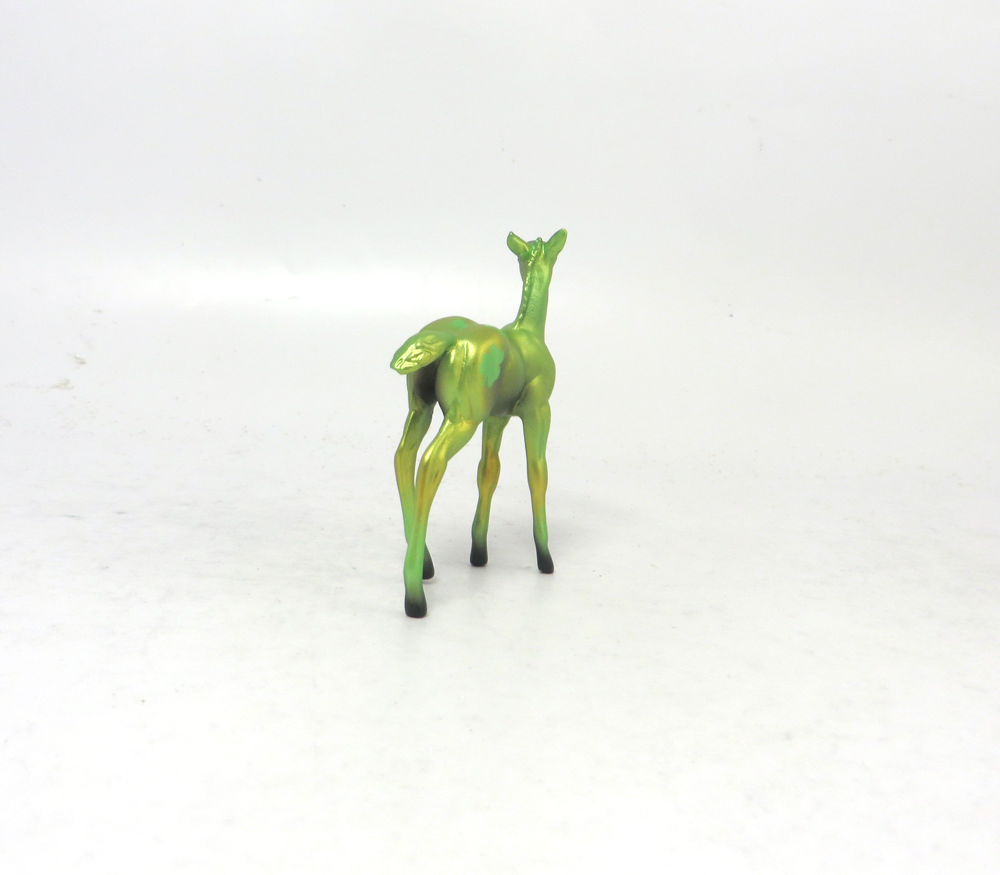 CHARM --- OOAK FOAL CHIP ST. PATRICKS DAY DECORATOR BY MISSY FOX 2-25-19