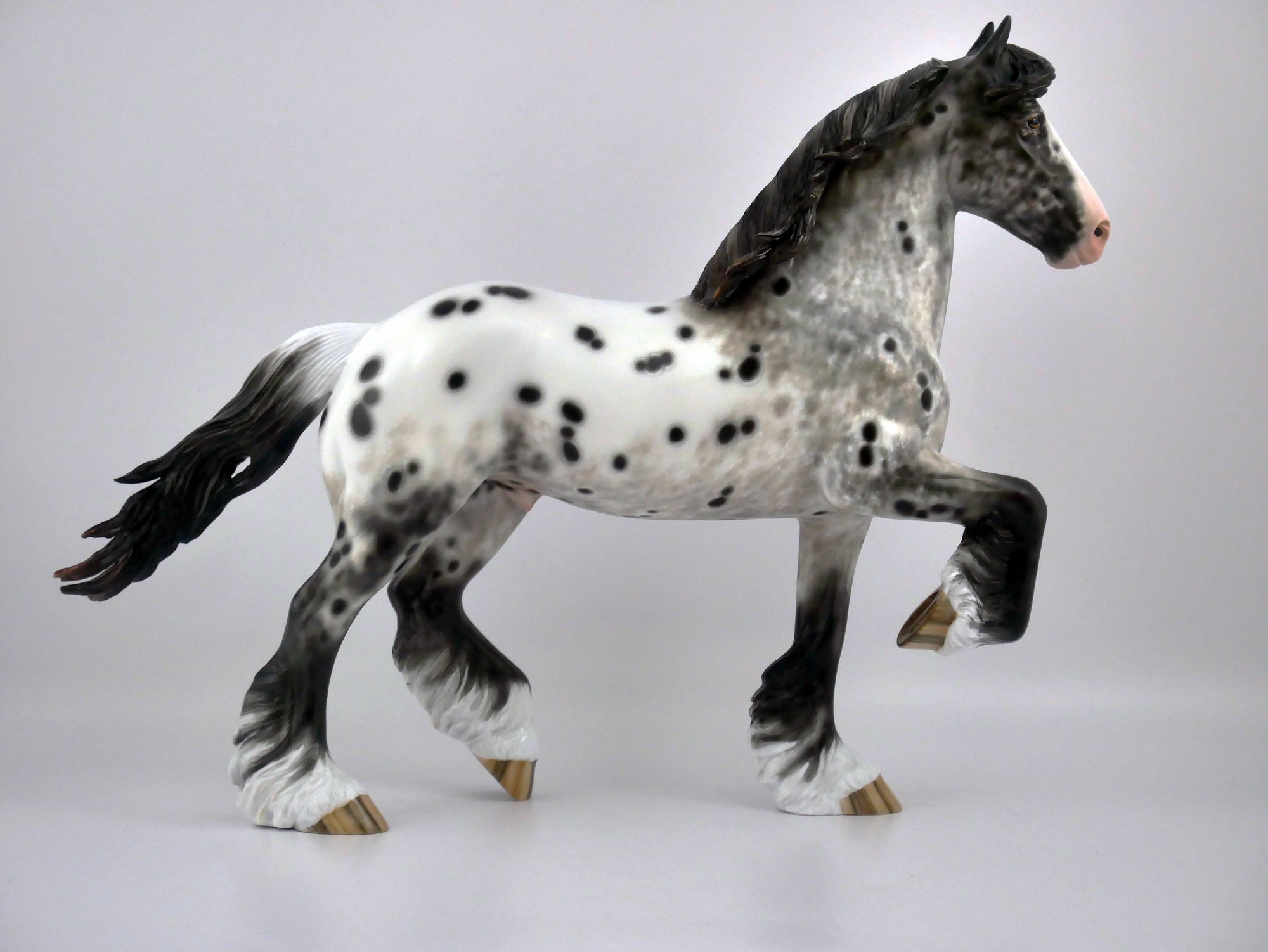 IMPASTO-OOAK LOUD APPALOOSA TROTTING DRAFT BY SHERYL LEISURE