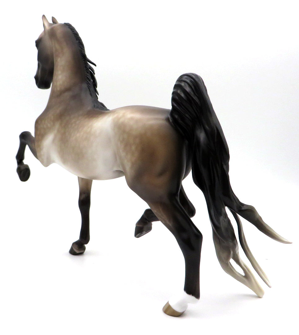 Jimmy Mack-OOAK Bay going Grey Saddlebred Painted by Sheryl Leisure 11/15/21