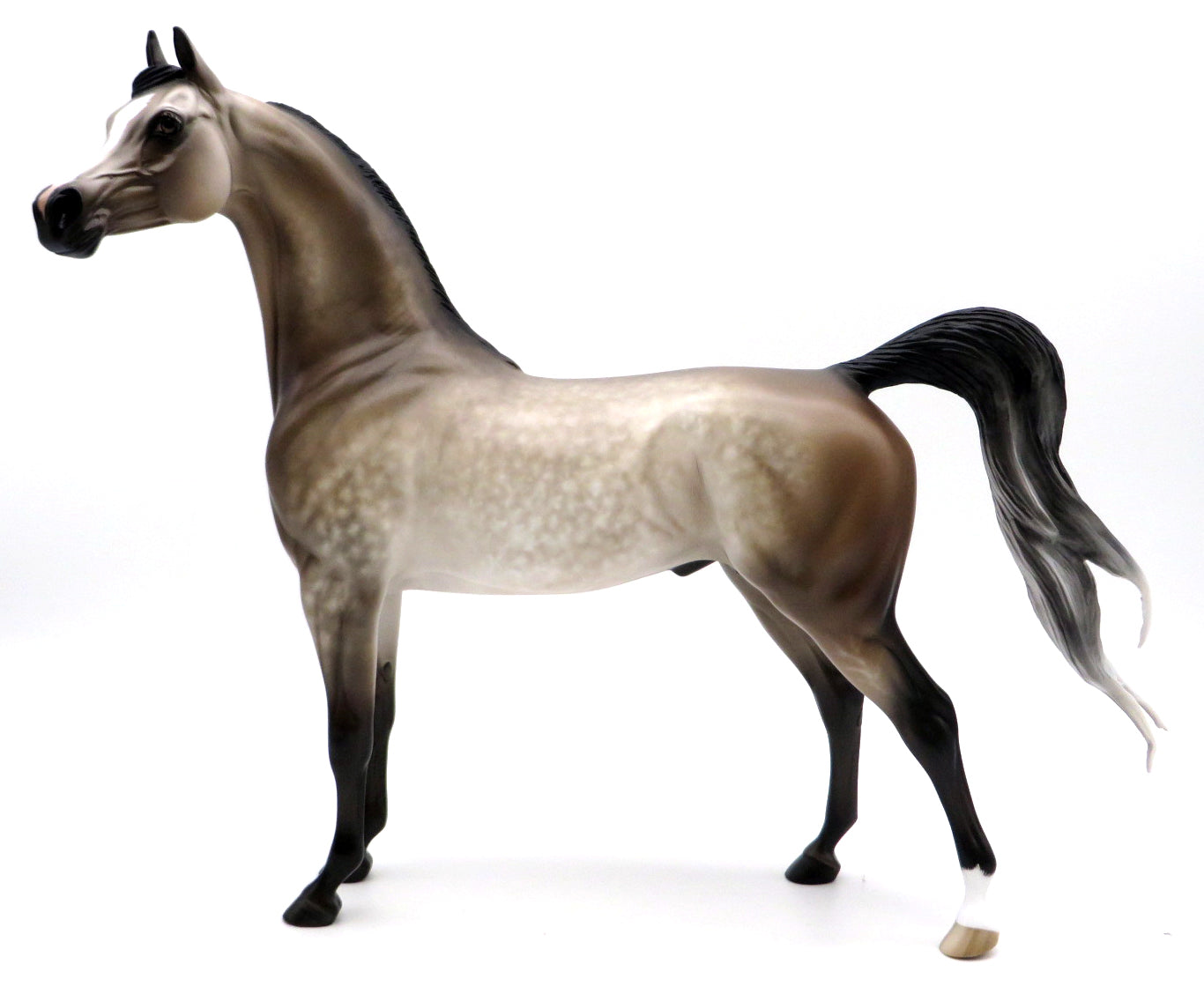 Jul-OOAK Bay going Grey Arabian Painted By Sheryl Leisure 12/20/21