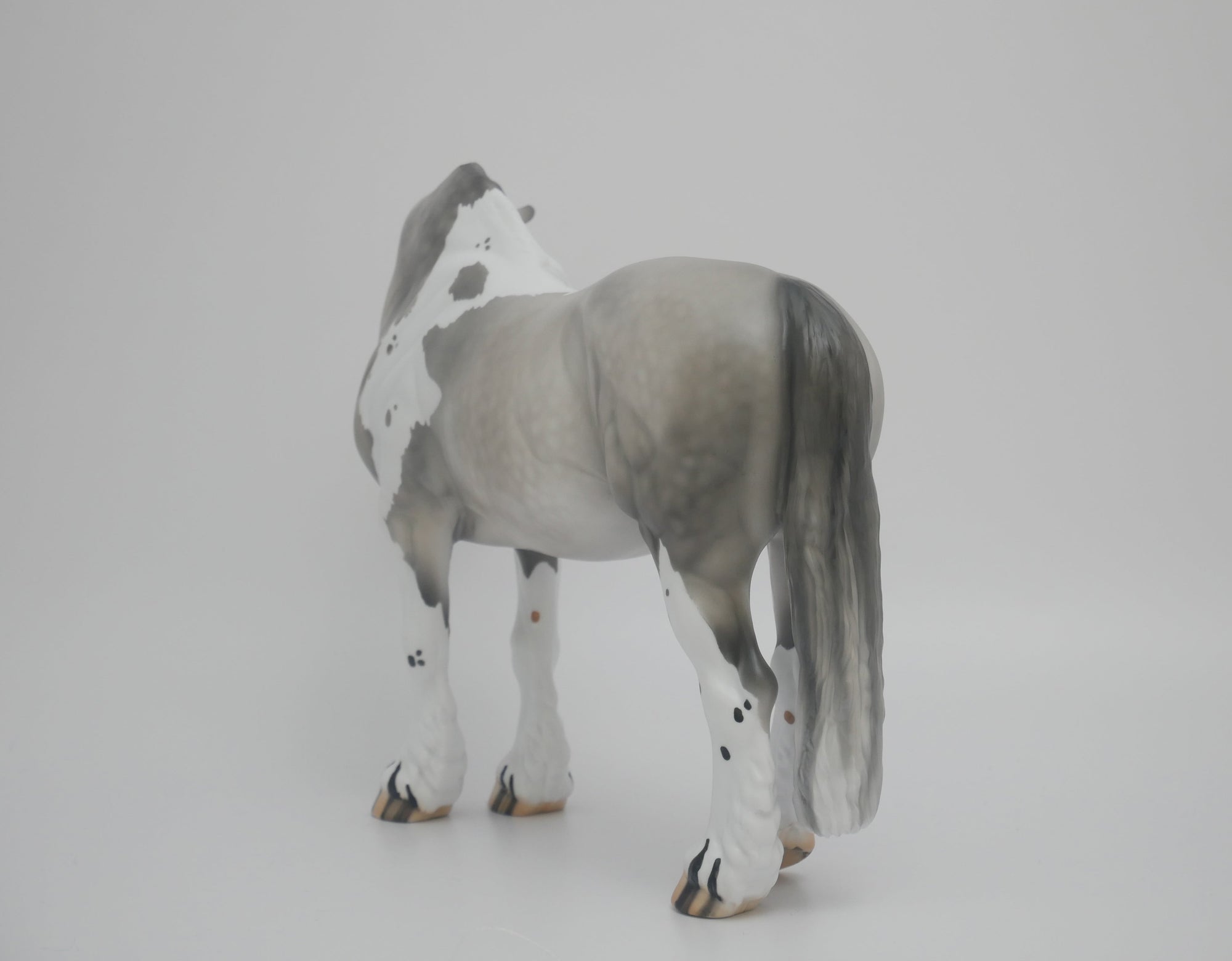 KOOL AID-LE-5 DAPPLE GREY PINTO HEAVY DRAFT MARE MODEL HORSE EA/MW 2020