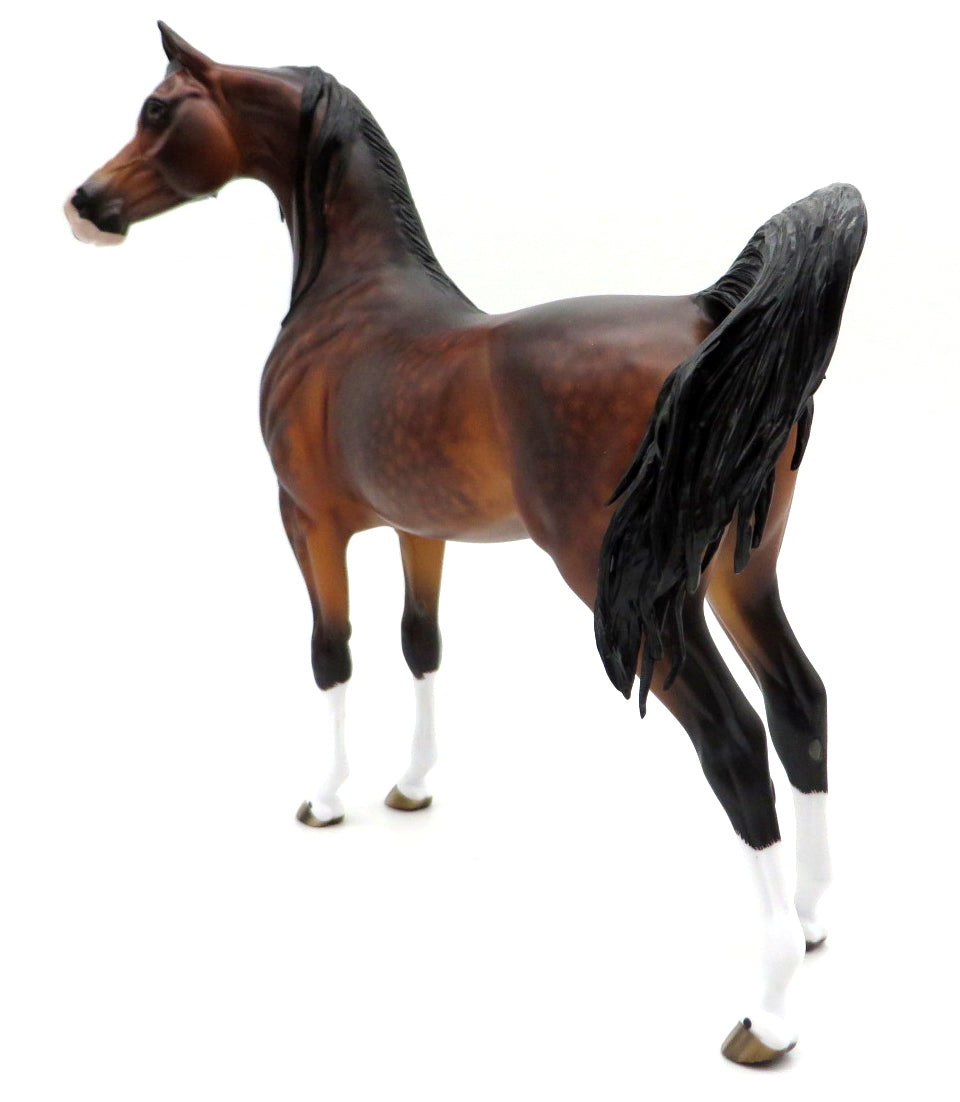 Love Train-OOAK Dapple Bay Arabian Painted by Sheryl Leisure MM 21