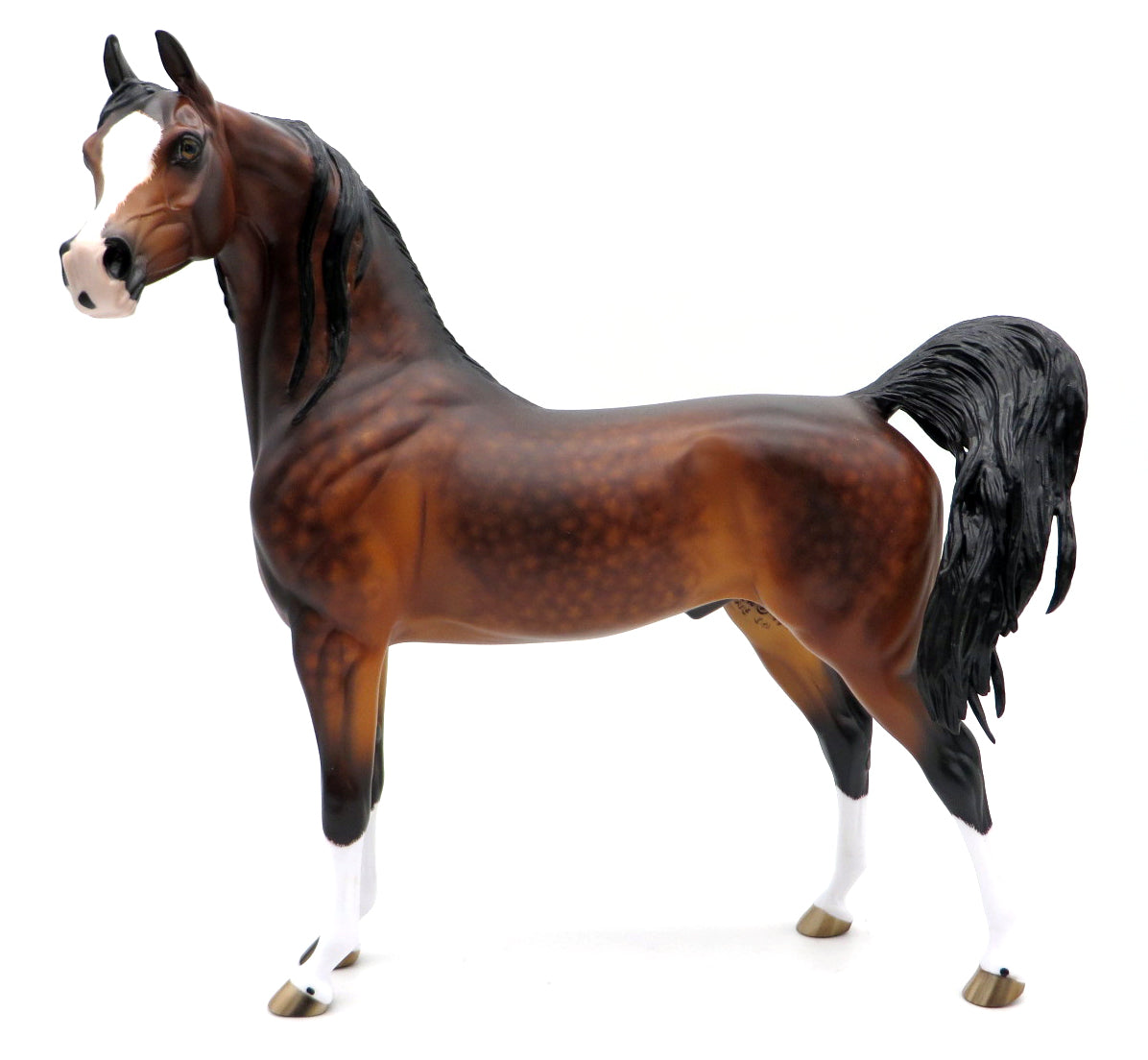 Love Train-OOAK Dapple Bay Arabian Painted by Sheryl Leisure MM 21