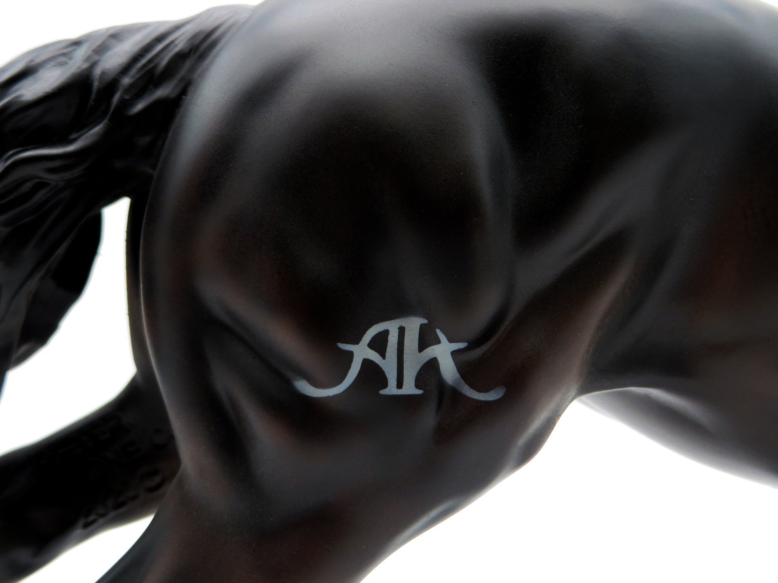 Mamacita -LE-30 Dapple Sunburnt Black Running Stock Horse Mare Painted By Julie Keim 9/17/21