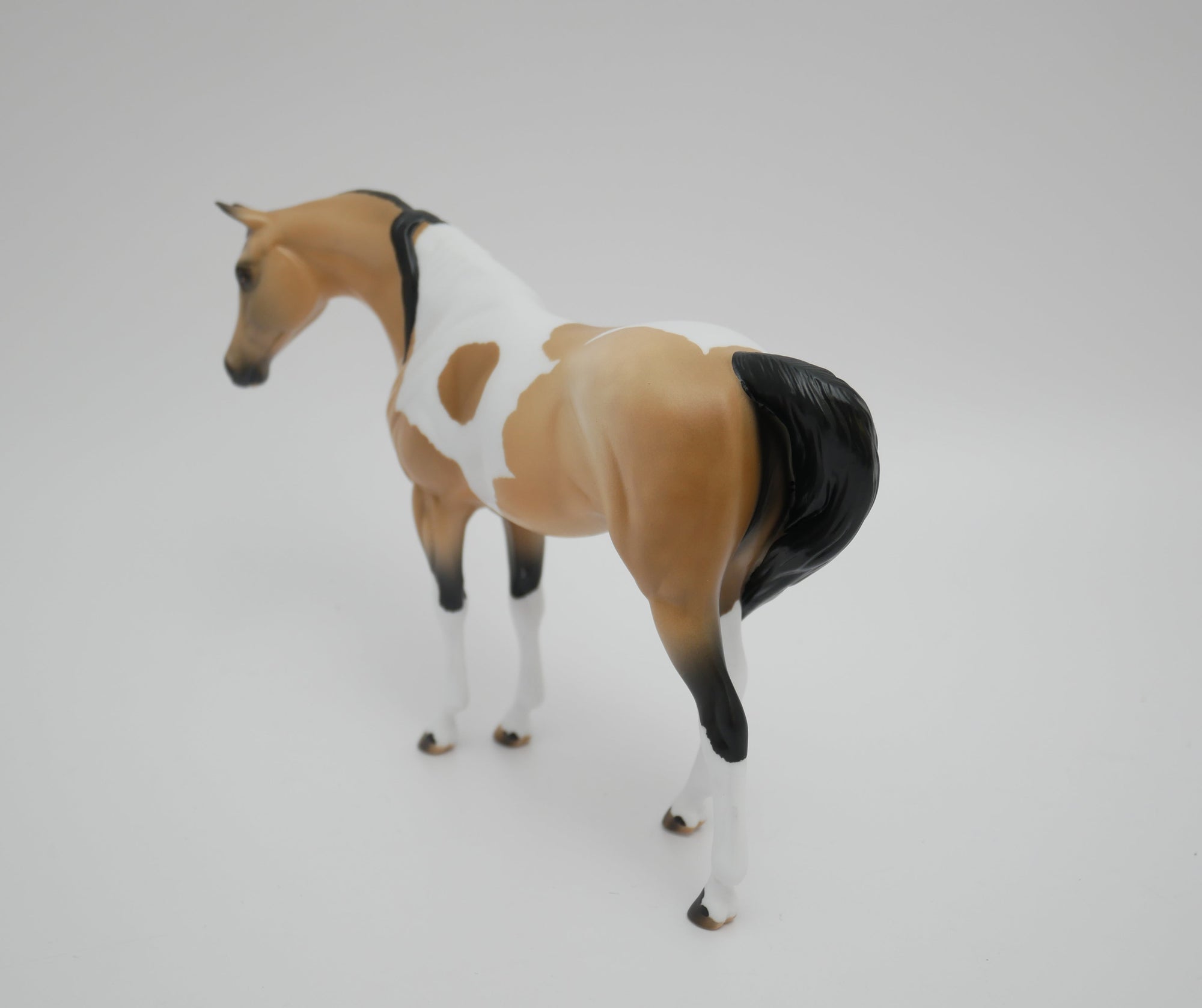MARCH MADNESS-OOAK BUCKSKIN PAINT ARAB PEBBLES MODEL HORSE 3/13/20