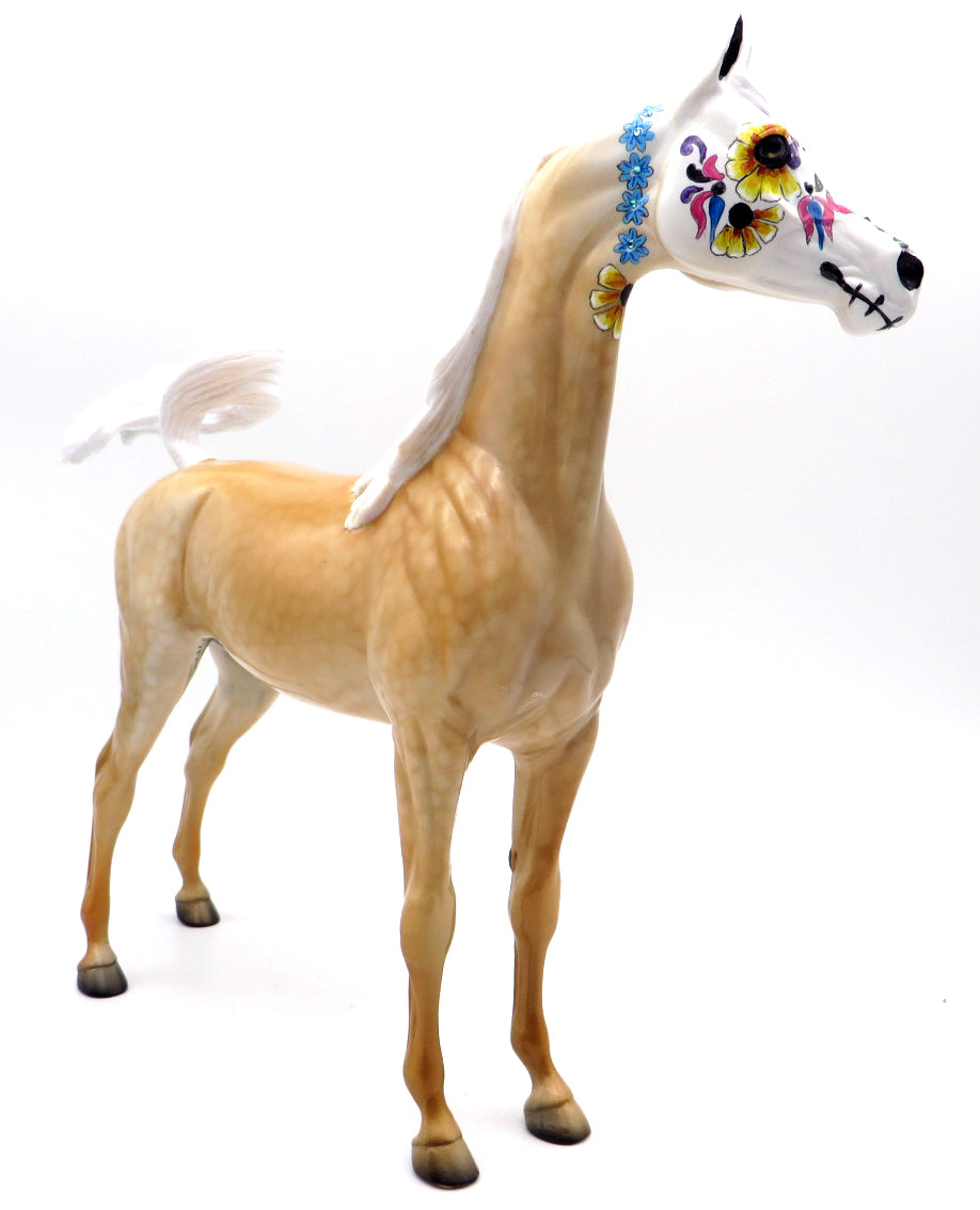 Marigold - OOAK Sugar Skull Arabian Painted by Dawn Quick MM 21