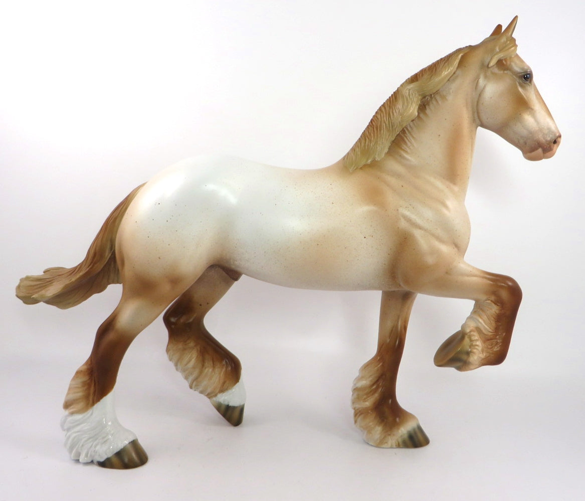 MISTER MIRACLE - OOAK CHESTNUT ROAN TROTTING DRAFTER BY AUDREY DIXON 1/14/20