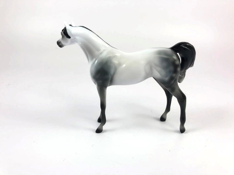 THE GREAT WALLENDEZ MINI ME -LE-10 DAPPLE GREY CM ARABIAN CHIP BY AUDREY DIXON LHS 19