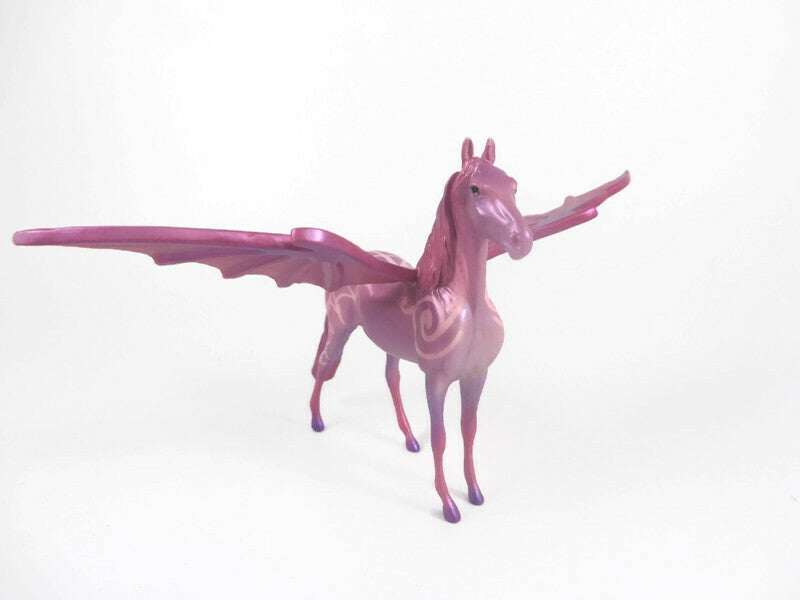 BLAIR -OOAK PINK HALLOWEEN DECORATOR MORGAN BAT CHIP MODEL HORSE BY KAYLA WESSE MM19