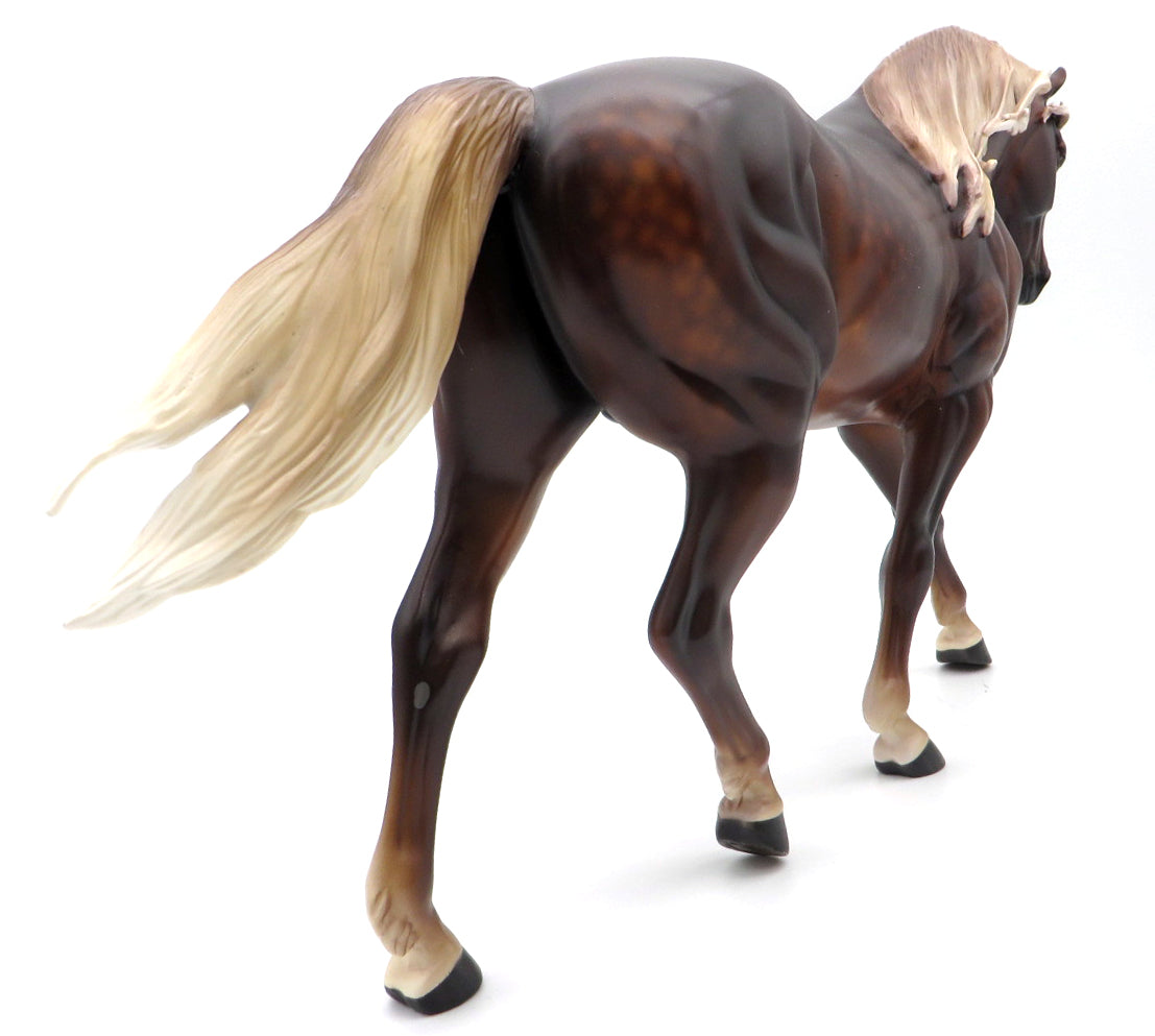 Mr. Postman-OOAK Burgundy Chestnut Irish Draft Painted by Sheryl Leisure 11/15/21