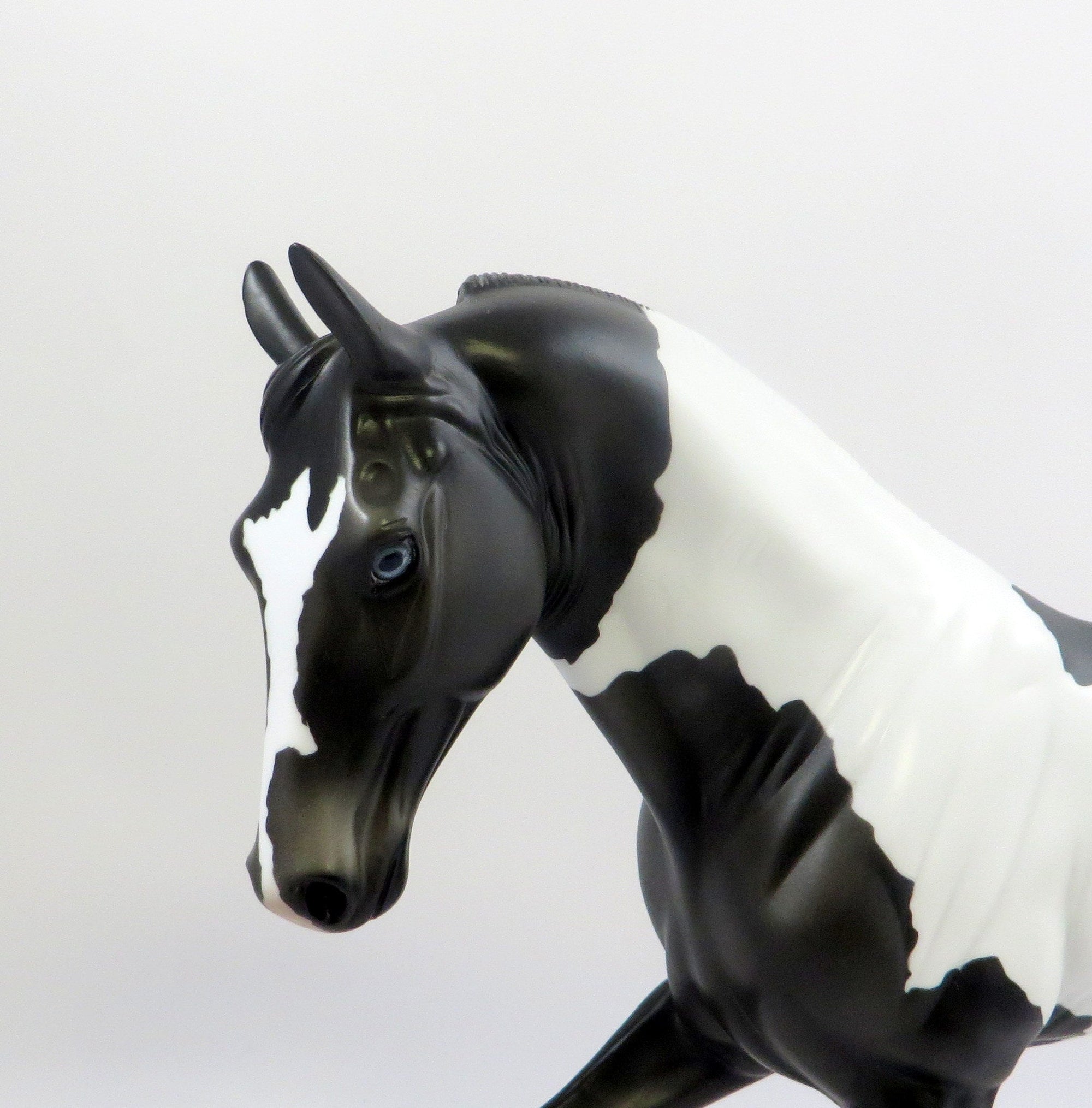 OLGA-OOAK BLACK AND WHITE PAINT TWH MODEL HORSE EQ 19