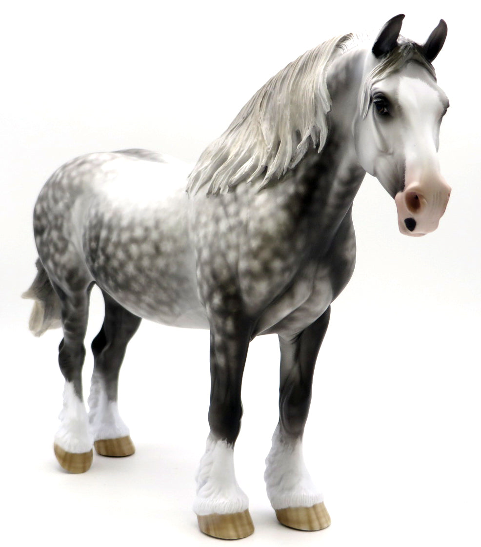 Paloma-OOAK Dapple Grey Heavy Drafter Painted By Sheryl Leisure 12/20/21