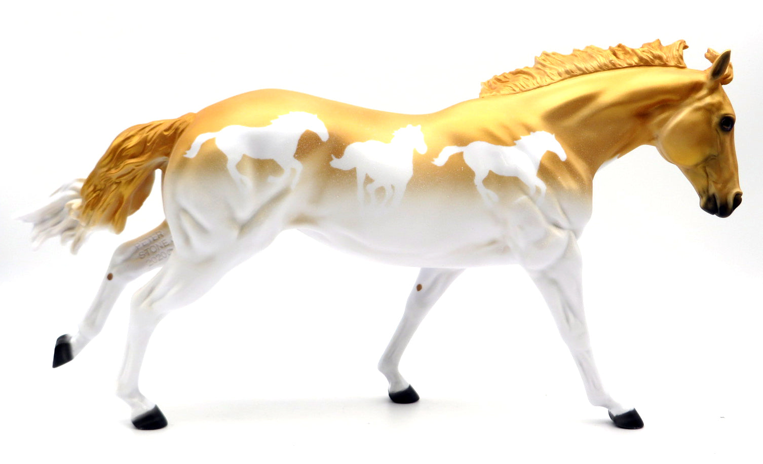 Peace on Earth - OOAK Running Stock Horse Painted by Dawn Quick Holiday Sale 2021