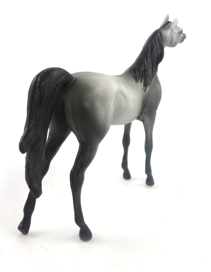 PRINCE-OOAK DAPPLE GREY ARABIAN CHIP MODEL HORSE 12/13/19