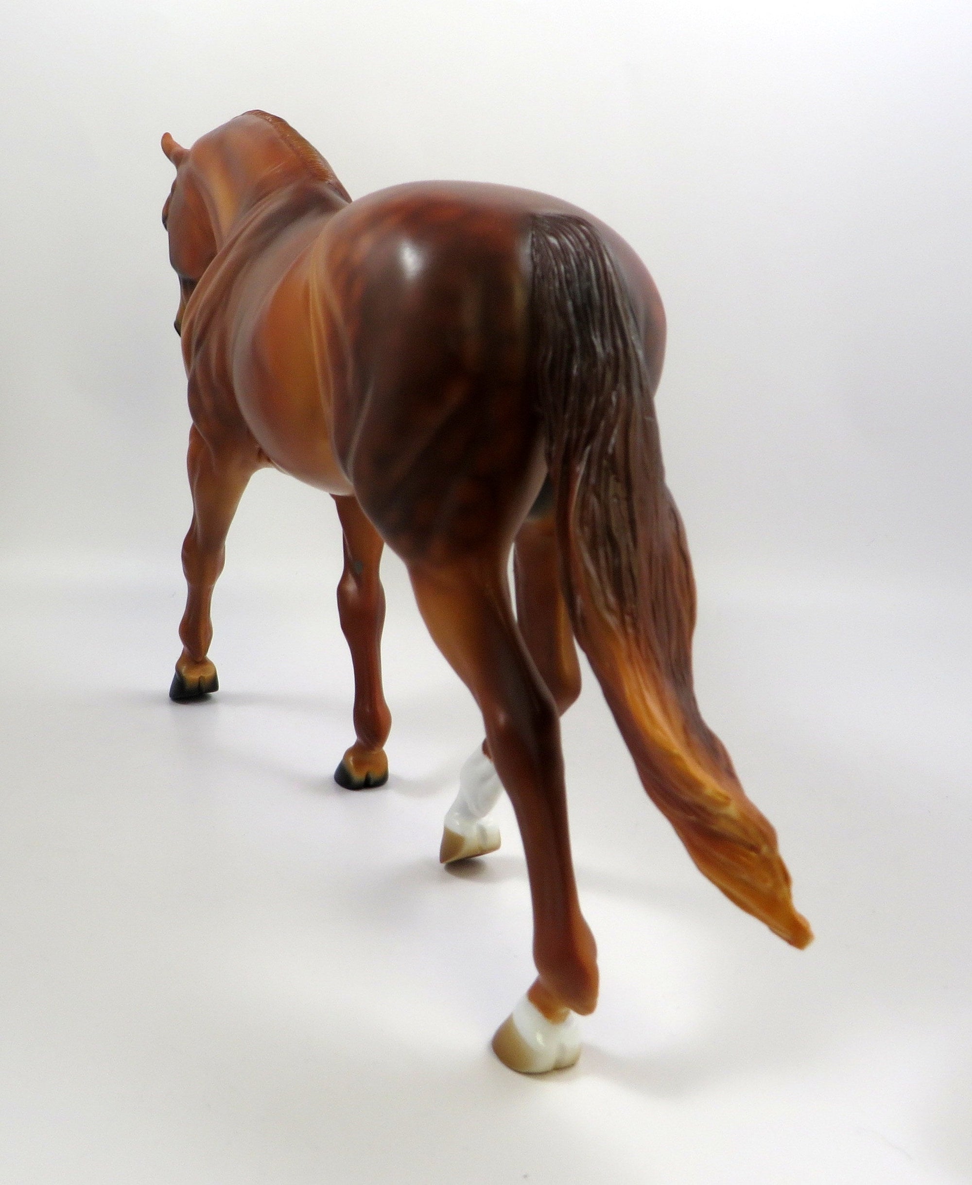 RIPPIN TIDES-OOAK DAPPLE CHESTNUT IRISH DRAFT MODEL HORSE 5/16/19