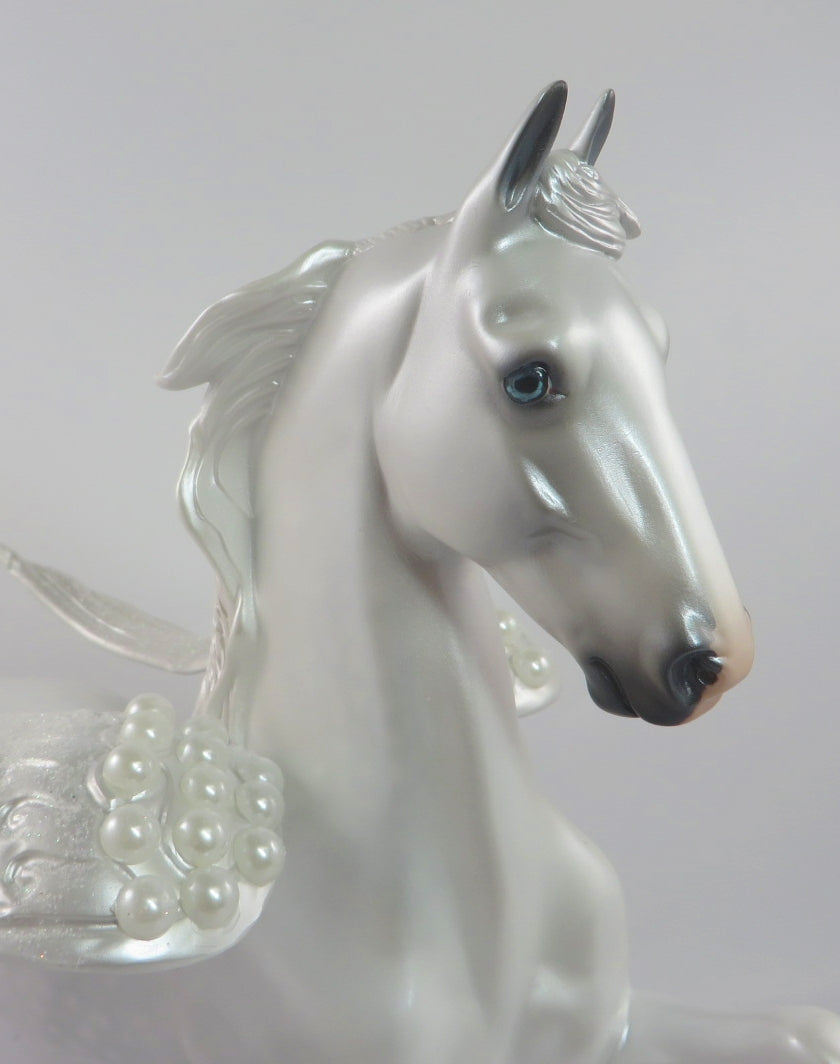 SANDALPHON-OOAK DAPPLE WHITE SADDLEBRED WITH ANGEL WINGS-ANGEL WEEK 1/8/20