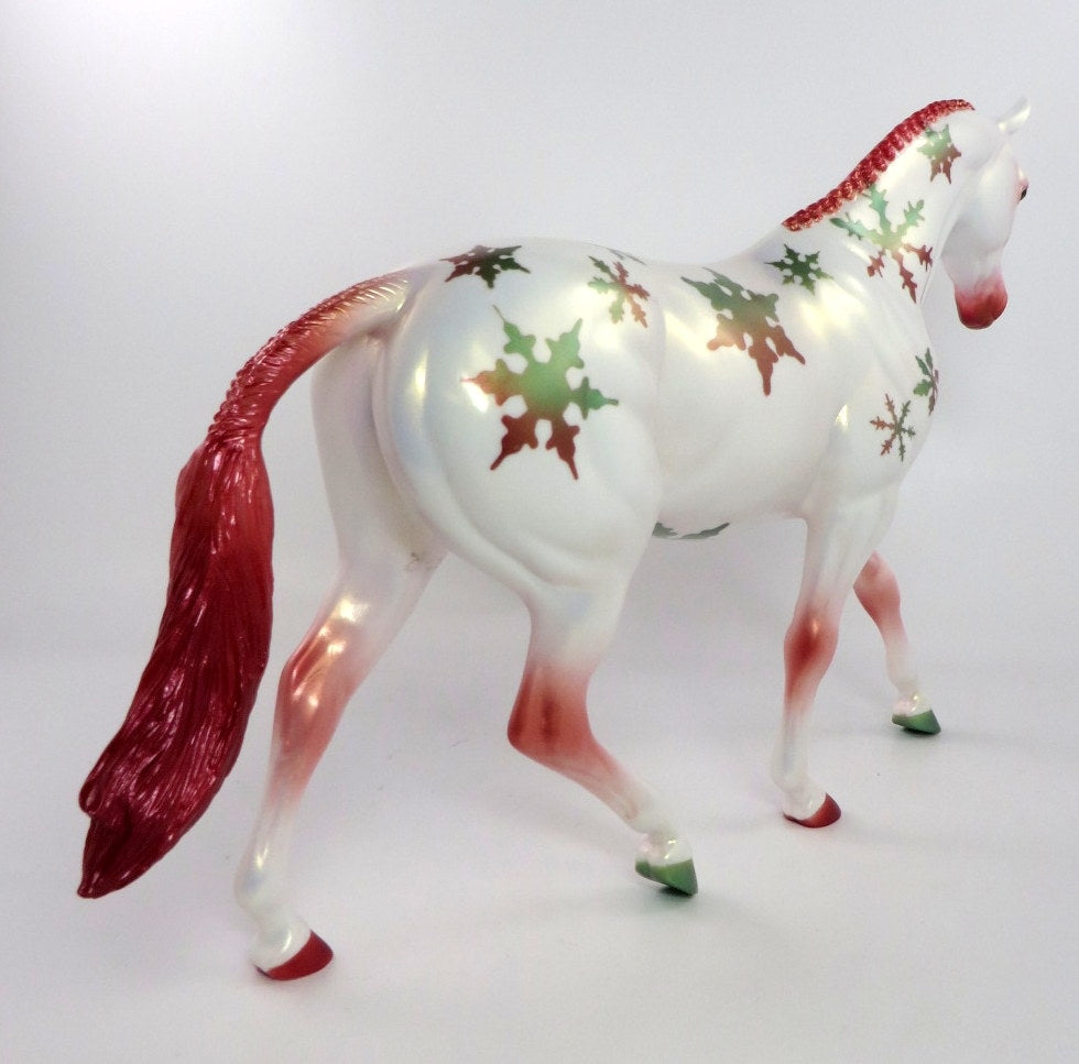 SNOW AND TELL - OOAK SNOWFLAKE DECORATION PONY BY AUDREY DIXON WHS19