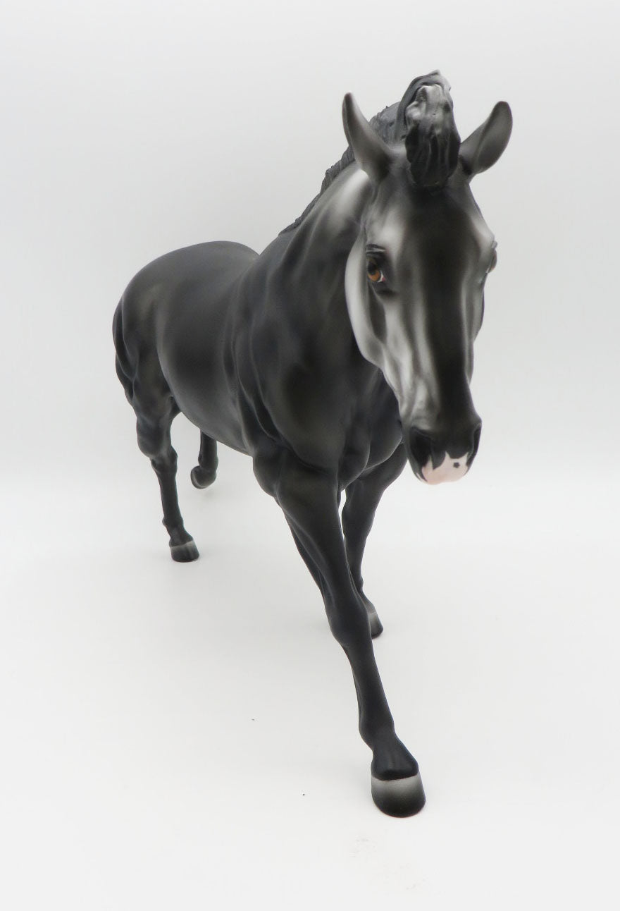 Wispy - LE 3 - Black Going Grey Remington Halloween Decorator Painted By Ashley Palmer - MM22