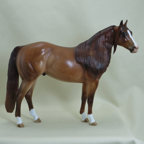 SHINE YOUR WAY - OOAK Dapple Chestnut Extreme Long Mane & Forelock Stock Horse 3/15