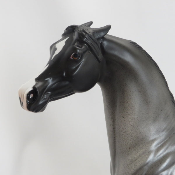 MOTHER LOVE - OOAK Dark Roan Pinned Ear Arabian Model Horse - 5/15
