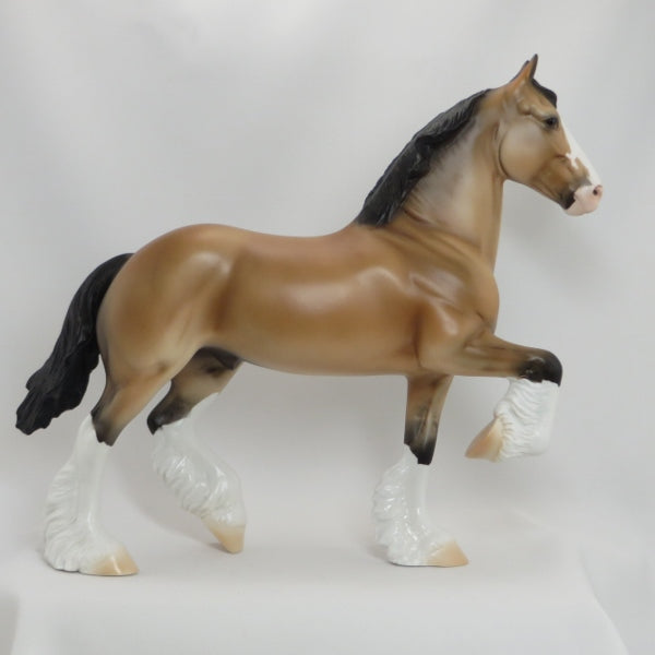 SHLOFA - OOAK Buckskin Trotting Draft Horse 5/15