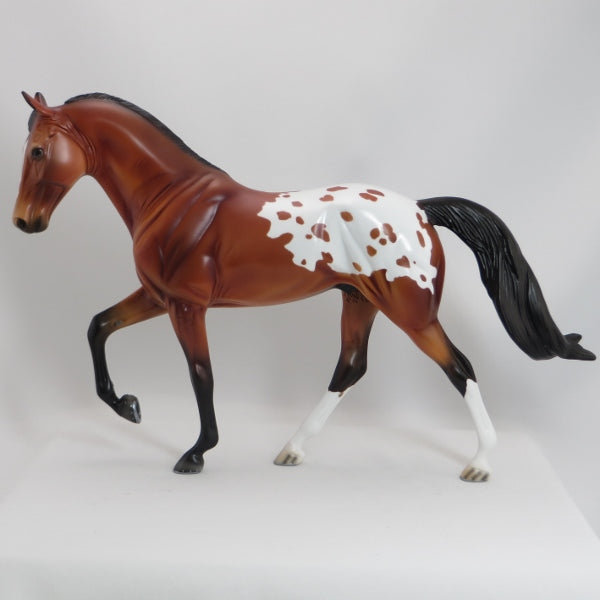 ACE OF HEARTS - OOAK Bay Appaloosa Tennessee Walker Model Horse - 5/15
