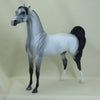 TAKE CHARGE - Dapple Gray Pinned Ear Arabian Model Horse with Black Points - LE2 - 3/15
