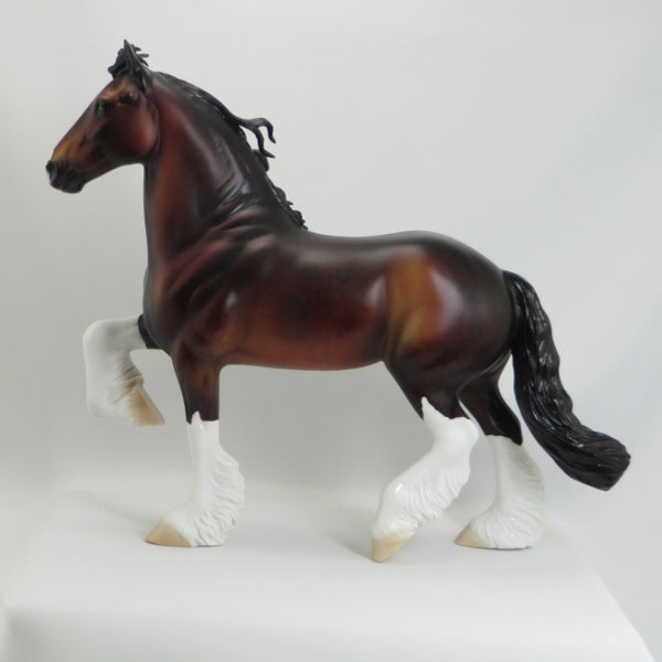 KING - OOAK Dapple Seal Bay Extreme Mane Trotting Draft Horse 5/15