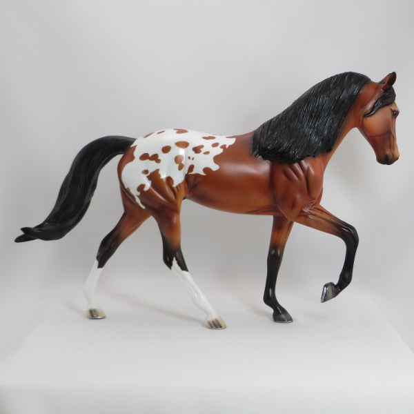 ACE OF HEARTS - OOAK Bay Appaloosa Tennessee Walker Model Horse - 5/15