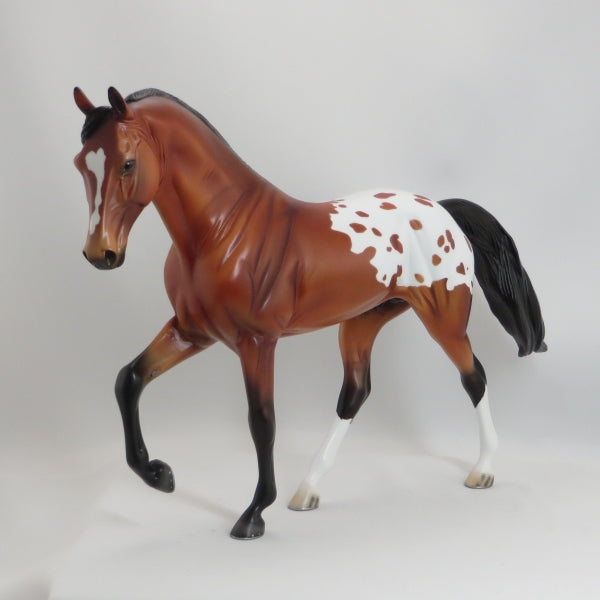 ACE OF HEARTS - OOAK Bay Appaloosa Tennessee Walker Model Horse - 5/15