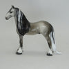 C &amp; G (CHUCKLE AND GRIN) - OOAK Dapple Gray Chip Model Horse Drafter 2/15